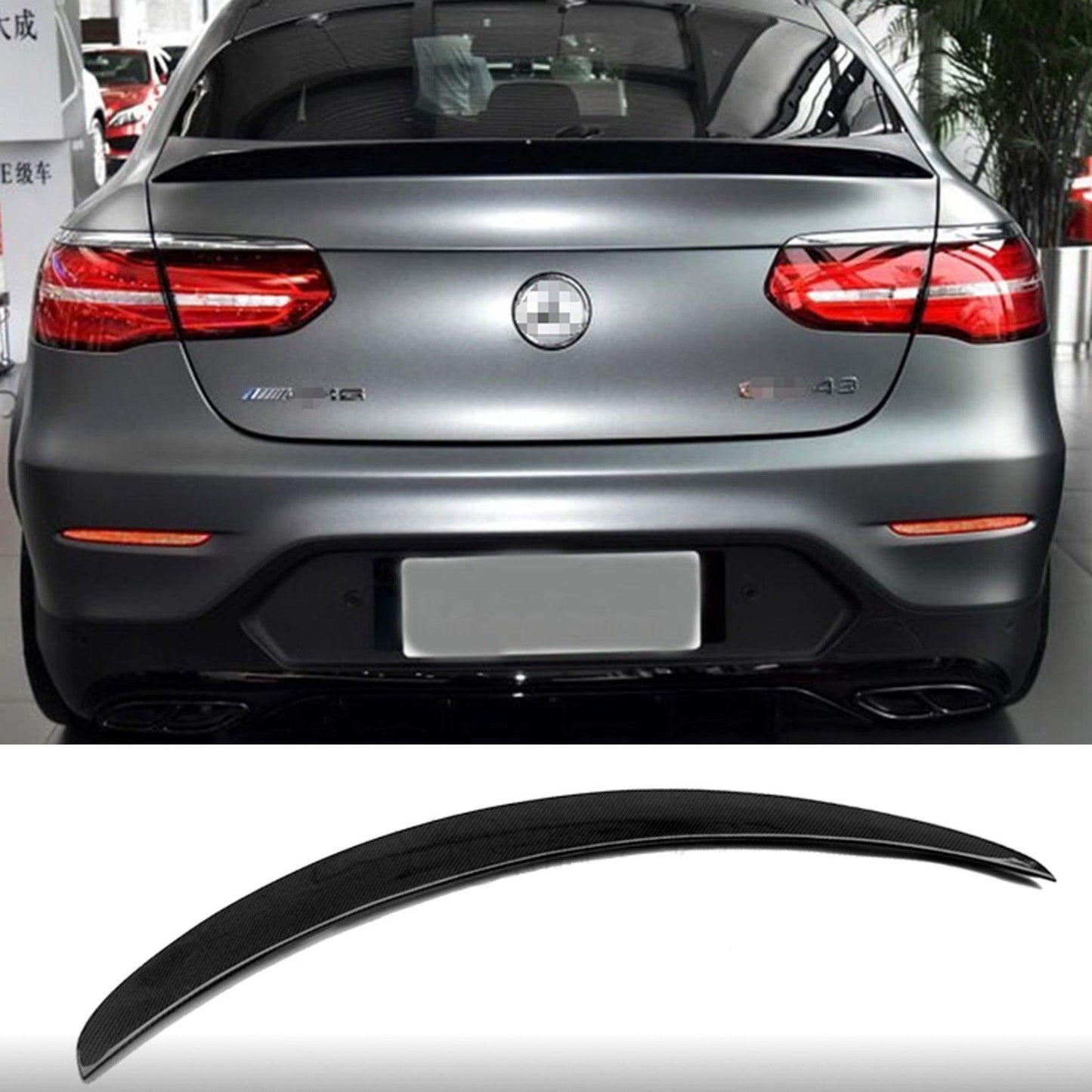 Mercedes GLC Coupe 2015+ Gloss Black 'GLC63 AMG Style' Boot Spoiler - TMC Motorsport