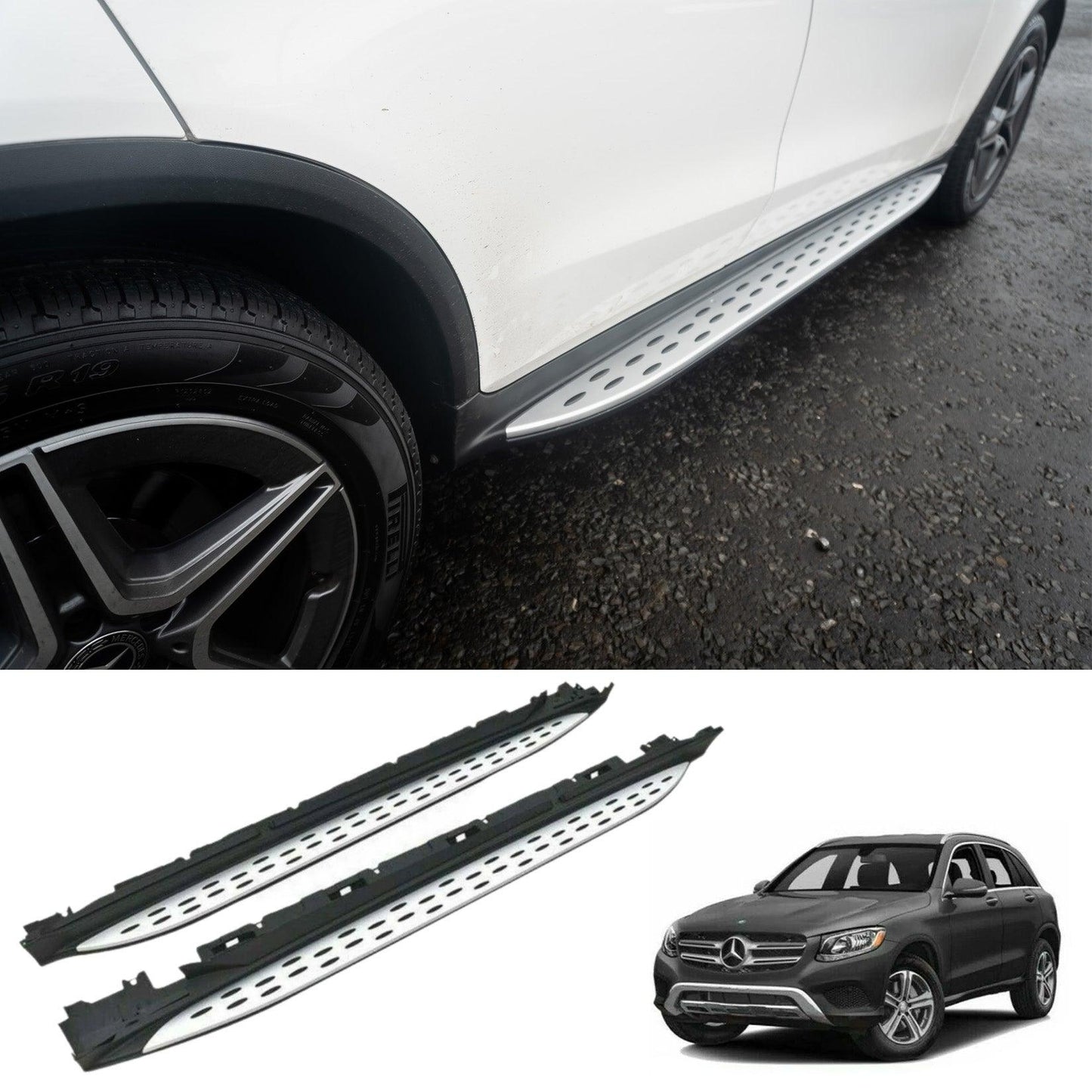 MERCEDES  GLC X253 2015-2022 OE STYLE INTEGRATED SIDE STEPS RUNNING BOARDS -STX8023 - TMC Motorsport