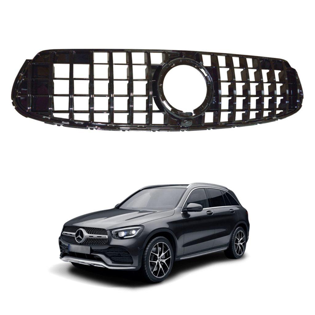 Mercedes GLC X253 2020 Onwards - Panamericana GT Style Upgrade Front Grill in Gloss Black - TMC Motorsport