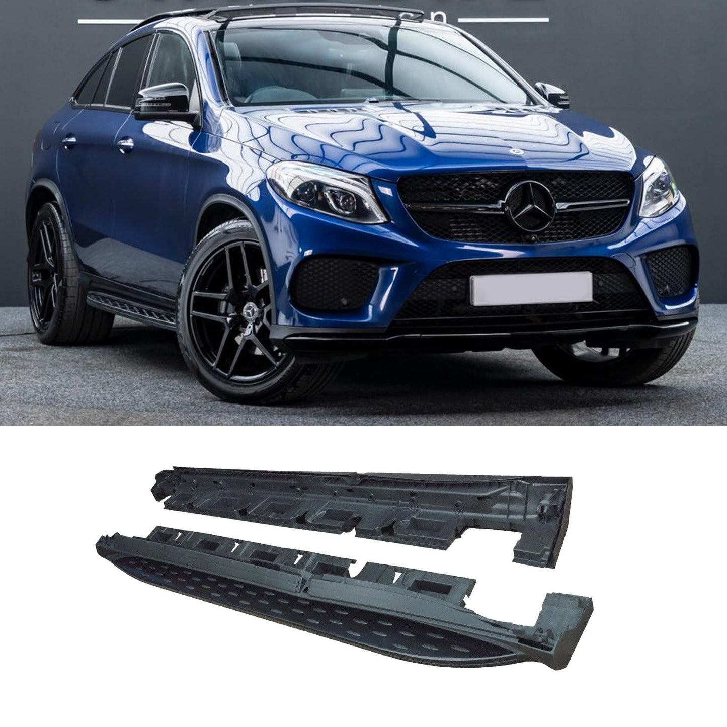 Mercedes GLE Coupe C292 2015 Onwards - OE Style Running Boards Side Steps in Black - TMC Motorsport