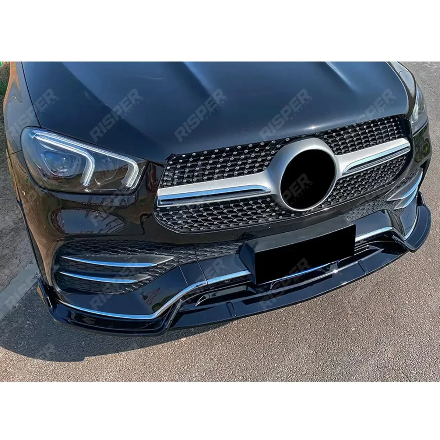 Mercedes GLE W167 C167 2019-2023 AMG Line Pre Facelift Front Splitter In Gloss Black