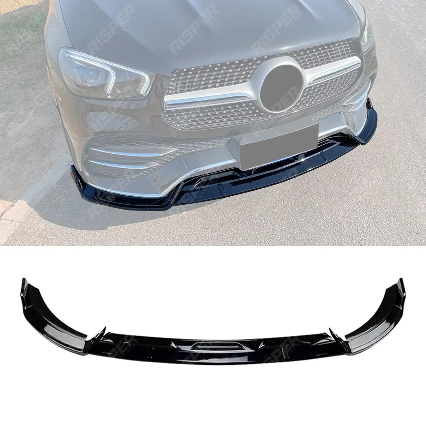 Mercedes GLE W167 C167 2019-2023 AMG Line Pre Facelift Front Splitter In Gloss Black