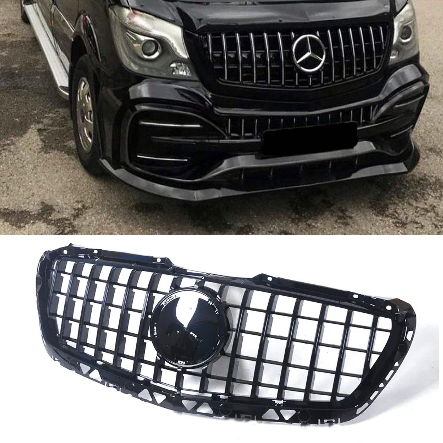 Mercedes Sprinter W906 2014-2017 - Gloss Black GT Front Grill - TMC Motorsport