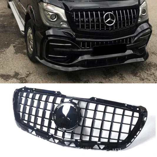 Mercedes Sprinter W906 2014-2017 - Gloss Black GT Front Grill - TMC Motorsport