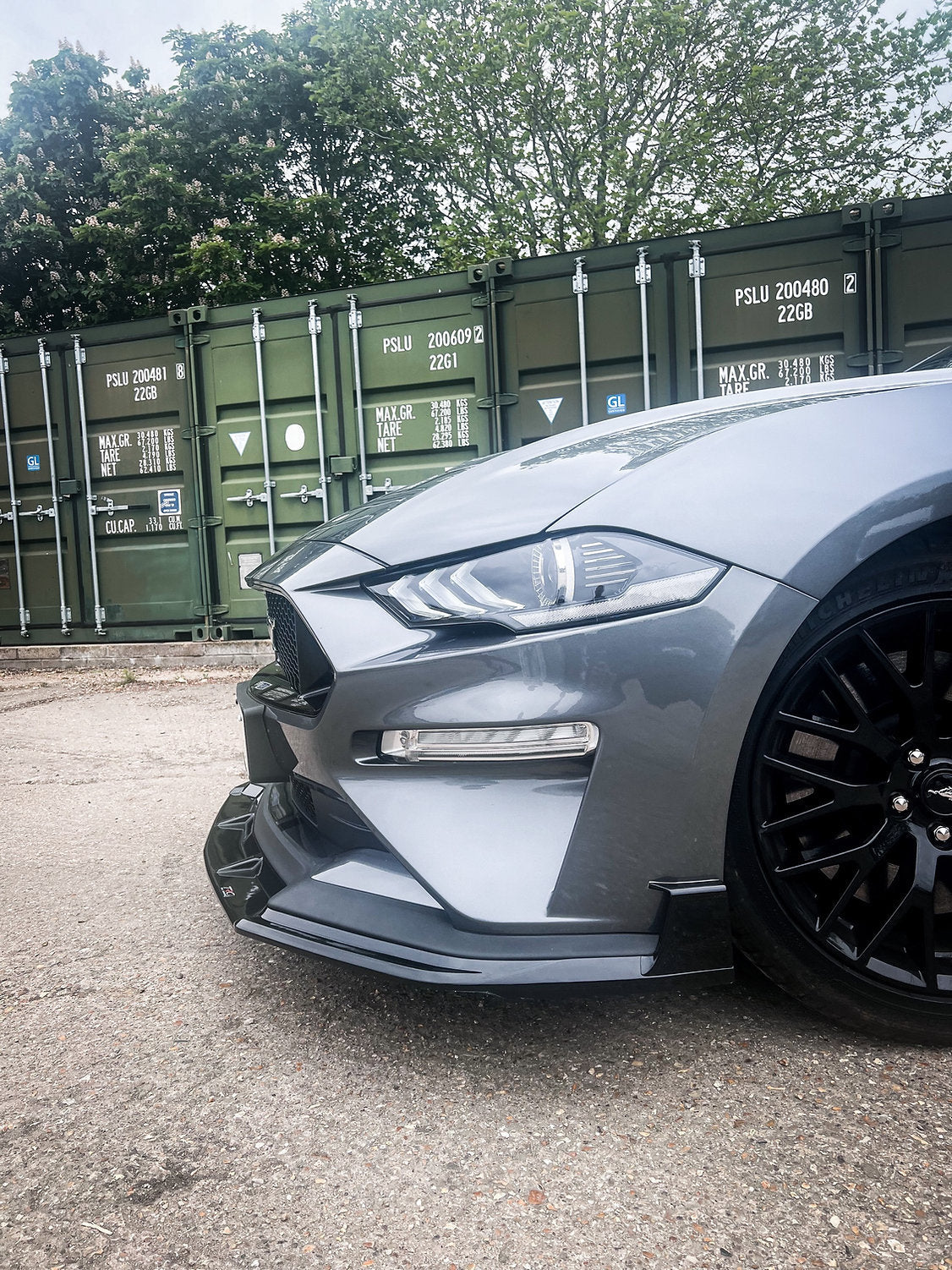 Ford Mustang 5.0L GT Facelift - Front Splitter Fins - TMC Motorsport