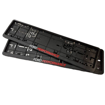 Ford Performance Number Plate Surrounds – Multi-Colour Logo | Sold as a Pair