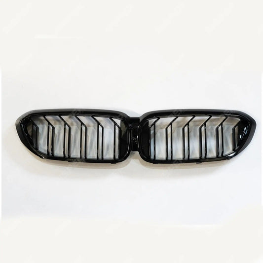 Old to New M5 Look Dual Slat Front Grille In Gloss Black For BMW 5 Series G30 Pre LCI 2017-2020