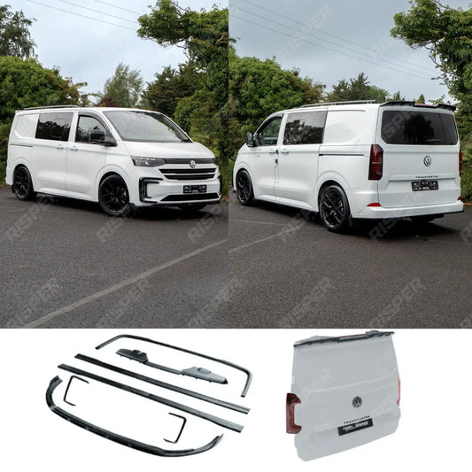 Premium Aero Kit In Gloss Black For Volkswagen Transporter T7 LWB TAILGATE 2025 on