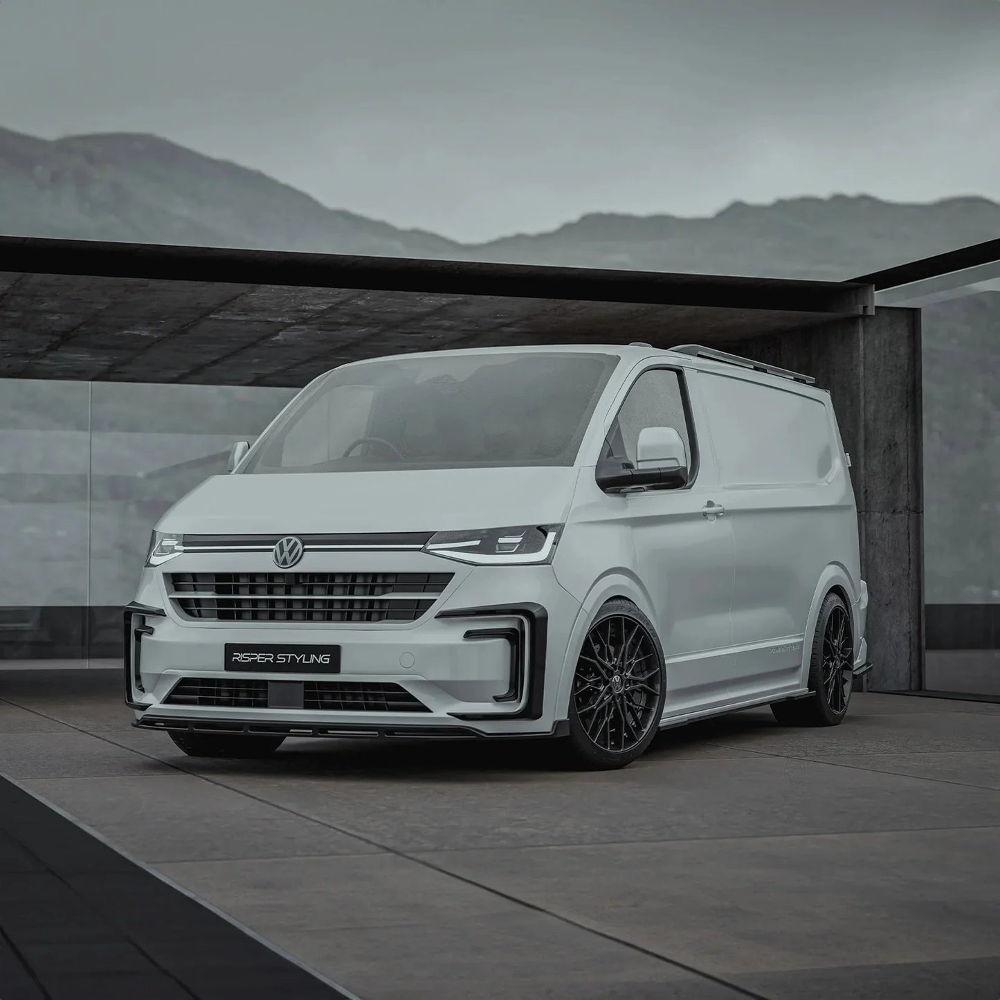 Volkswagen Transporter T7 LWB 2025 on V2 Premium Aero Kit In Gloss Black - TMC Motorsport