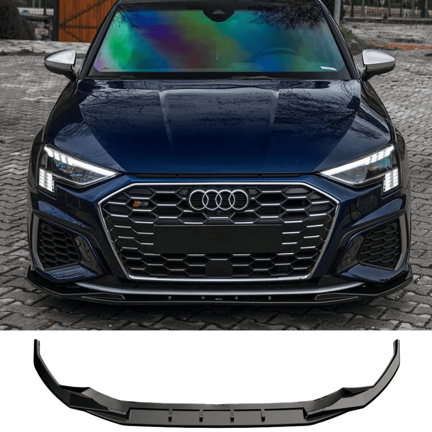 Audi S3 8Y 2020-2024 / A3 S-Line 8Y 2020-2024 Front Splitter In Gloss Black - TMC Motorsport