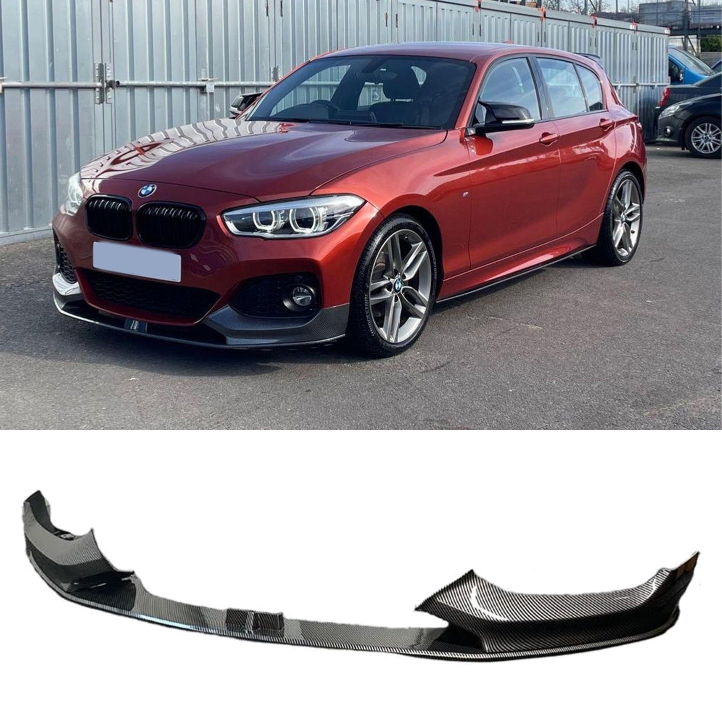 Bmw 1 Series F20 Lci - Front Splitter Lip M Sport In Carbon Look - TMC Motorsport