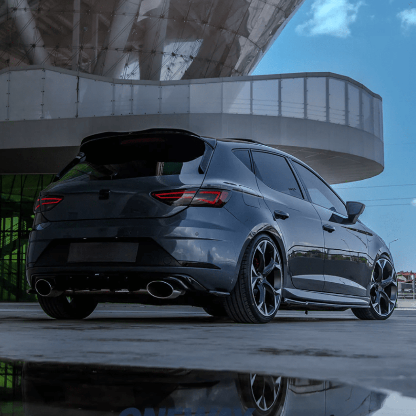 Seat Leon Mk3 Fr / Cupra 2012-2016 Risper Bumper Corner Splitters In Gloss Black - TMC Motorsport