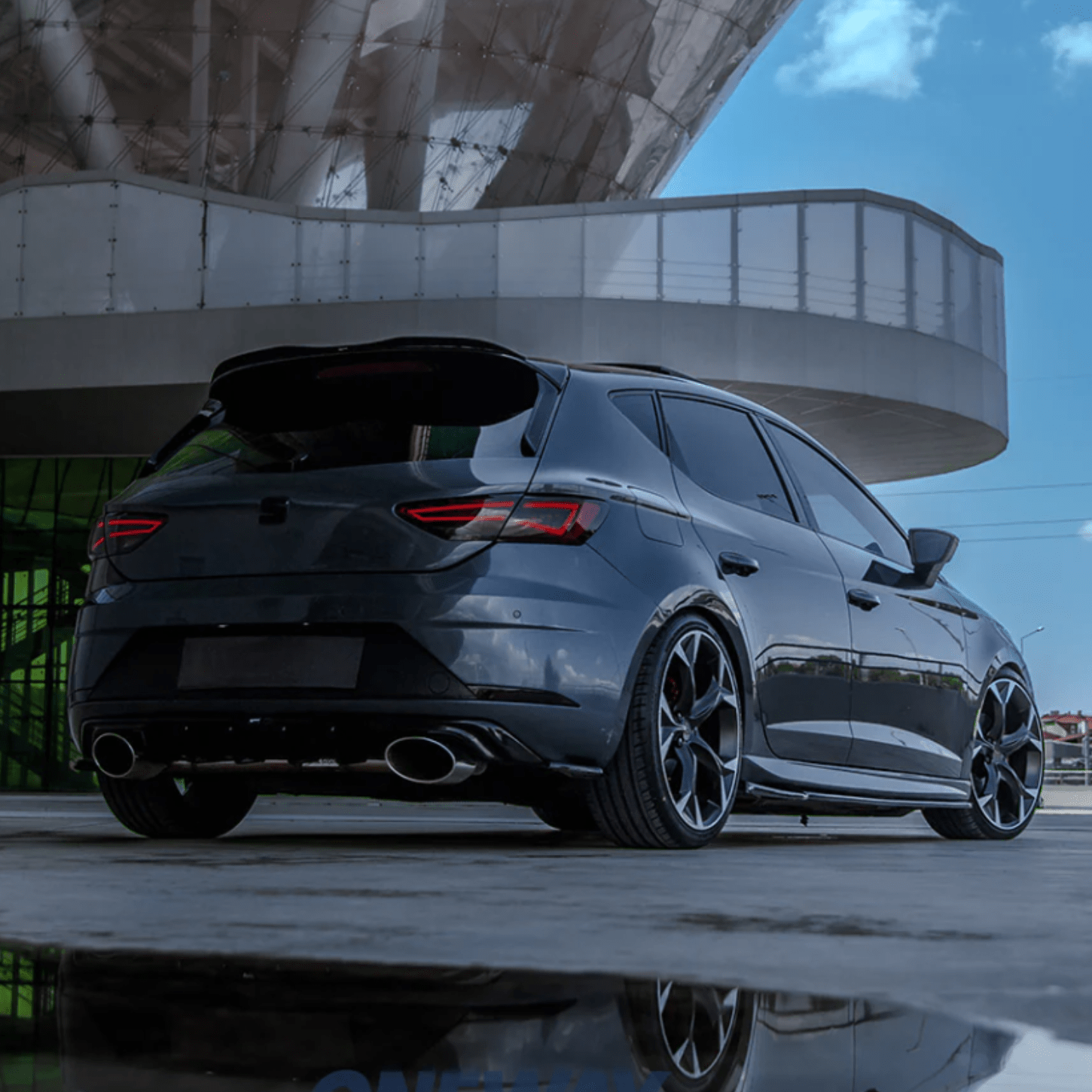 Seat Leon Mk3 Fr / Cupra 2012-2016 Risper Bumper Corner Splitters In Gloss Black - TMC Motorsport