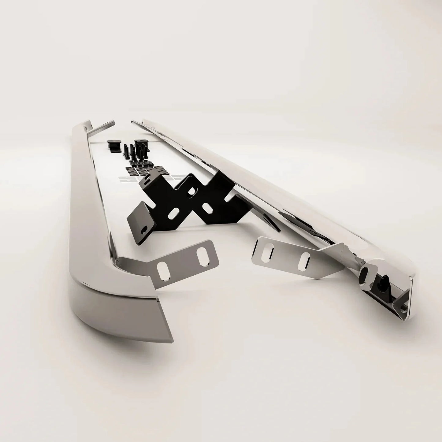 Volkswagen Transporter SWB T7 2025 On Trapezoid Side Bars In Stainless Steel - TMC Motorsport