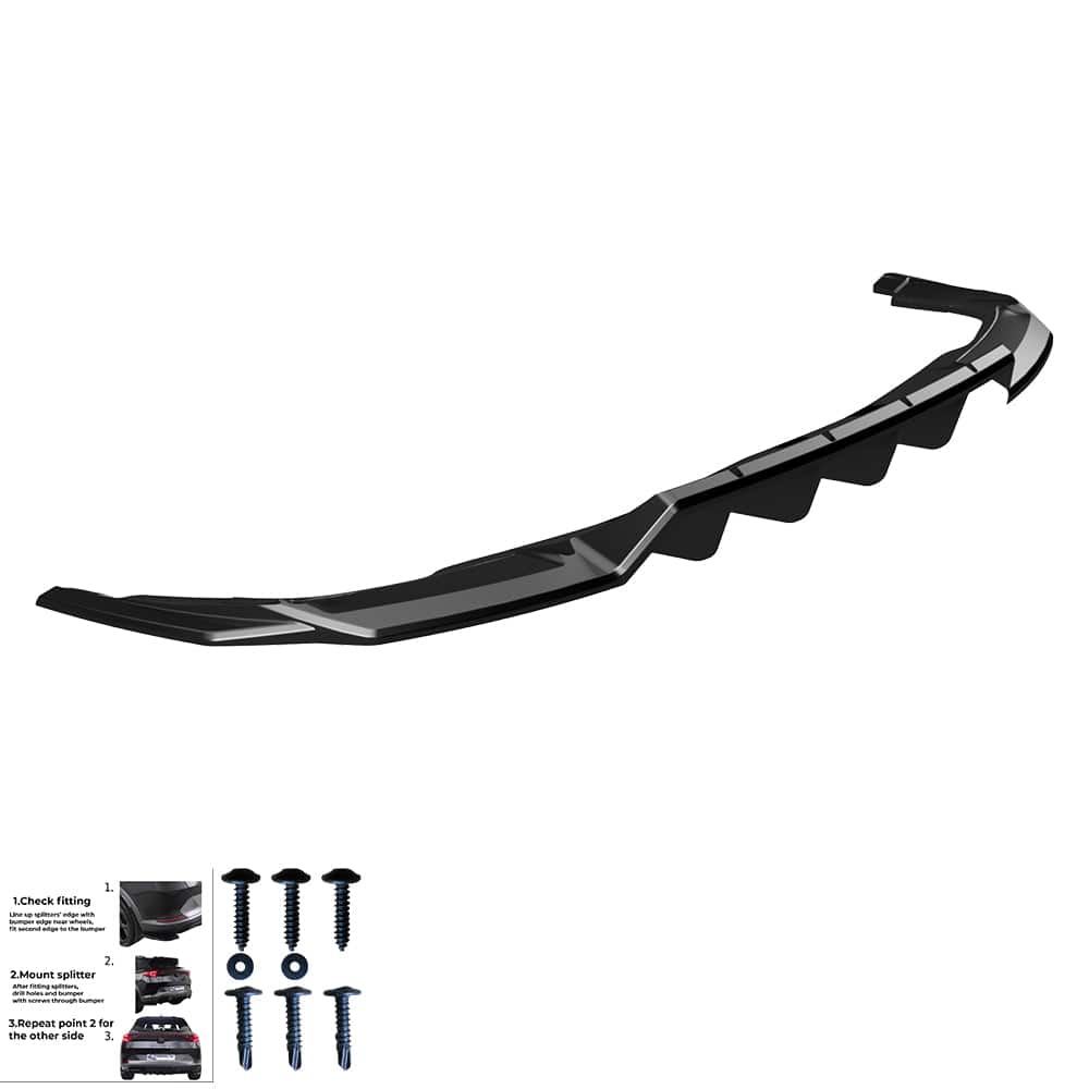 Audi Q5 S-Line Mk2 Facelift 2020-2024 Rear Centre Splitters In Gloss Black (2 Pcs) - TMC Motorsport