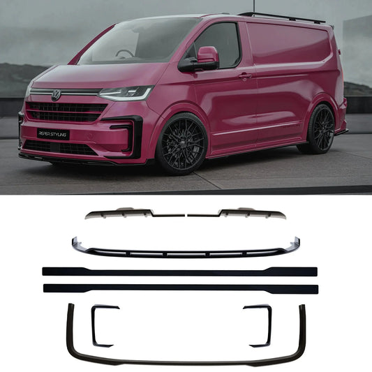 Volkswagen Transporter T7 LWB 2025 on V1 Premium Aero Kit In Gloss Black - TMC Motorsport