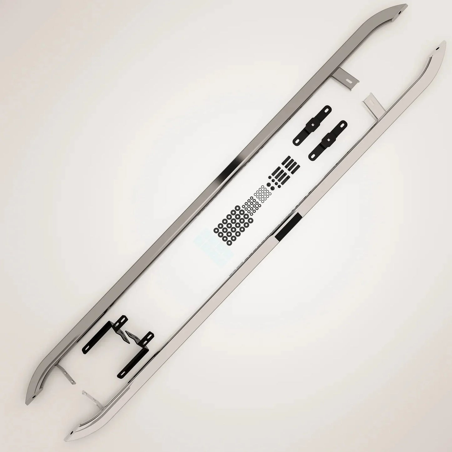 Volkswagen Transporter LWB T7 2025 On Trapezoid Side Bars In Stainless Steel - TMC Motorsport