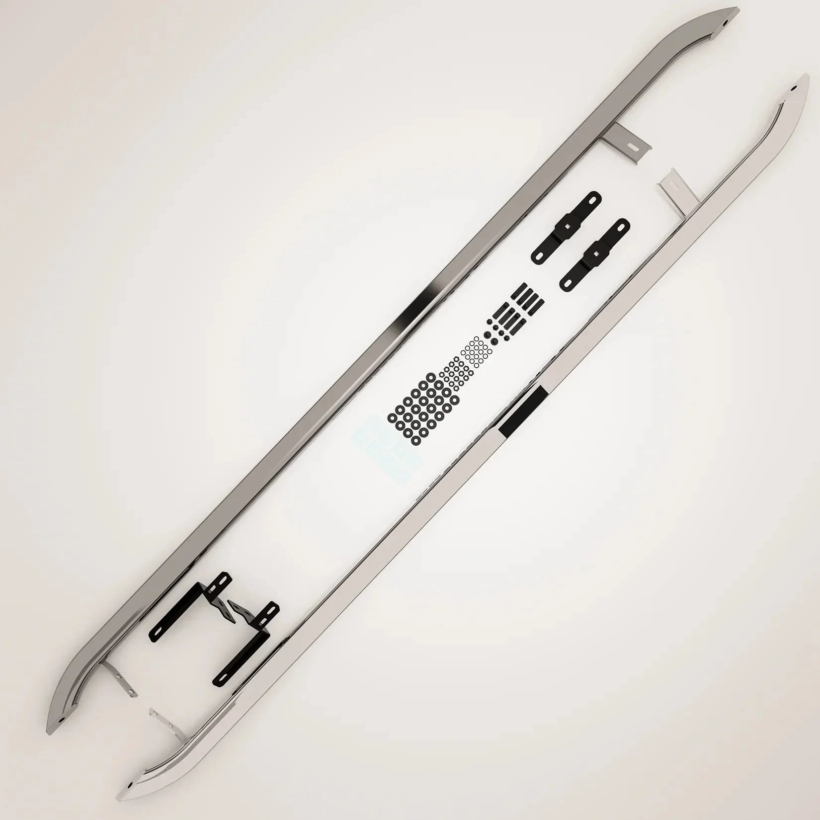 Volkswagen Transporter LWB T7 2025 On Trapezoid Side Bars In Stainless Steel - TMC Motorsport