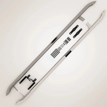 Volkswagen Transporter LWB T7 2025 On Trapezoid Side Bars In Stainless Steel - TMC Motorsport
