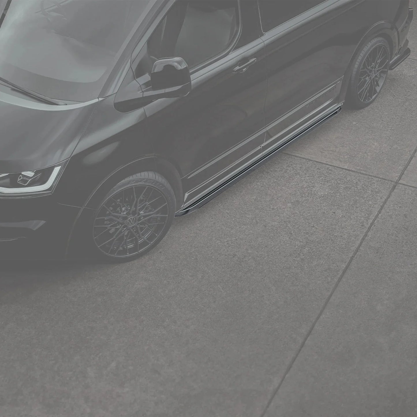 Volkswagen Transporter LWB T7 2025 On Trapezoid Side Bars In Stainless Steel - TMC Motorsport