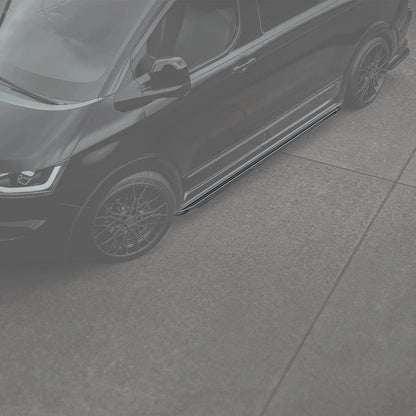 Volkswagen Transporter LWB T7 2025 On Trapezoid Side Bars In Stainless Steel - TMC Motorsport