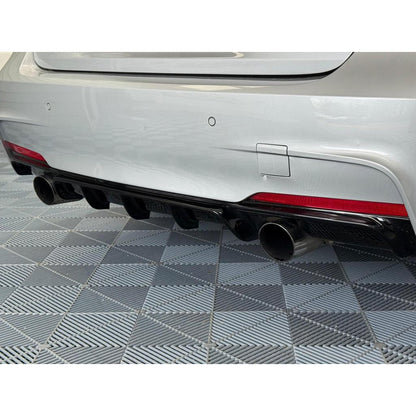 Bmw F30 F35 M Sport Single Tip Twin Exit Rear Diffuser In Gloss Black - TMC Motorsport