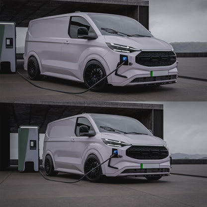 Ford Transit E Custom & PHEV MK2 2024 on Front Aero Canard Loops In Gloss Black - TMC Motorsport