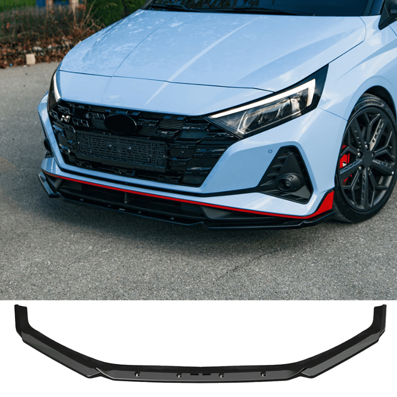 Hyundai I20 N Mk3 2020+ Front Splitter In Gloss Black - TMC Motorsport