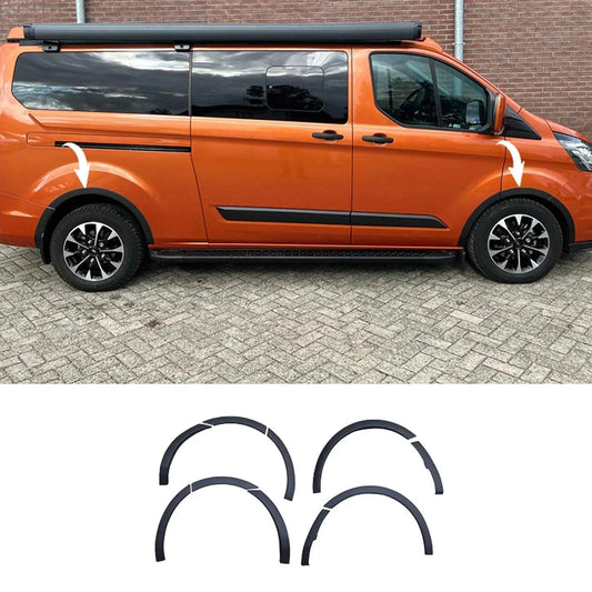 Ford Transit Custom Mk1 Facelift 2018 - 2024 - Wheel Arch Trims (10pcs) - Gloss Black - TMC Motorsport