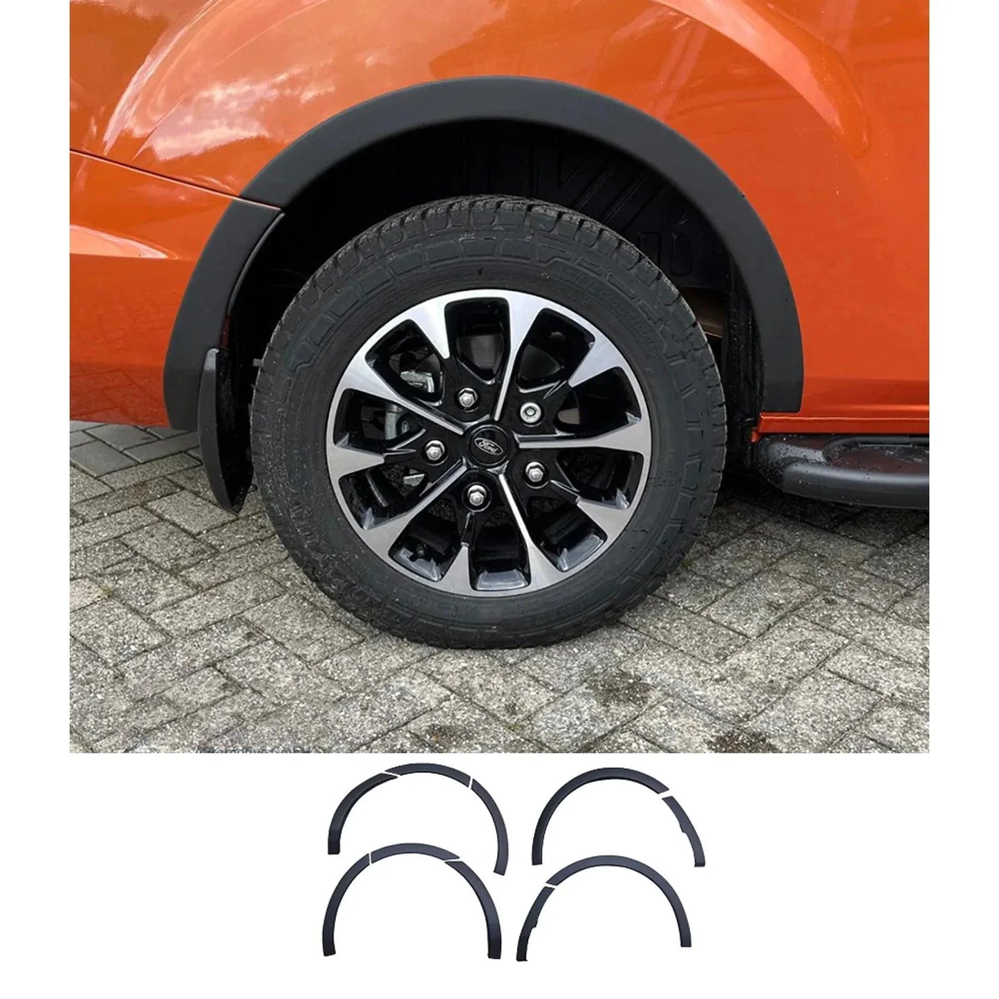 Ford Transit Custom Mk1 Facelift 2018 - 2024 - Wheel Arch Trims (10pcs) - Matte Black - TMC Motorsport