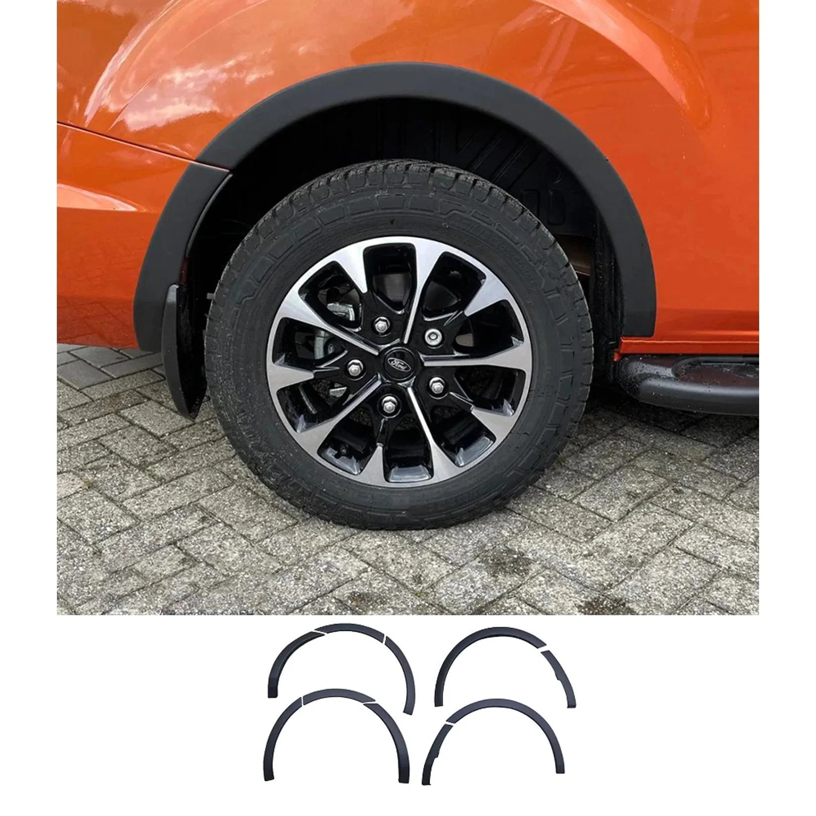 Ford Transit Custom Mk1 Facelift 2018 - 2024 - Wheel Arch Trims (10pcs) - Matte Black - TMC Motorsport