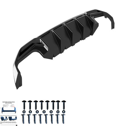 Audi S3 8Y 2020-2024 Rear Diffuser Valance / A3 S-LINE 8Y 2020-2024 Rear Diffuser Valance In Gloss Black - TMC Motorsport