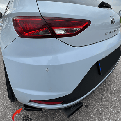 Seat Leon Mk3 Fr / Cupra 2012-2016 Risper Bumper Corner Splitters In Gloss Black - TMC Motorsport