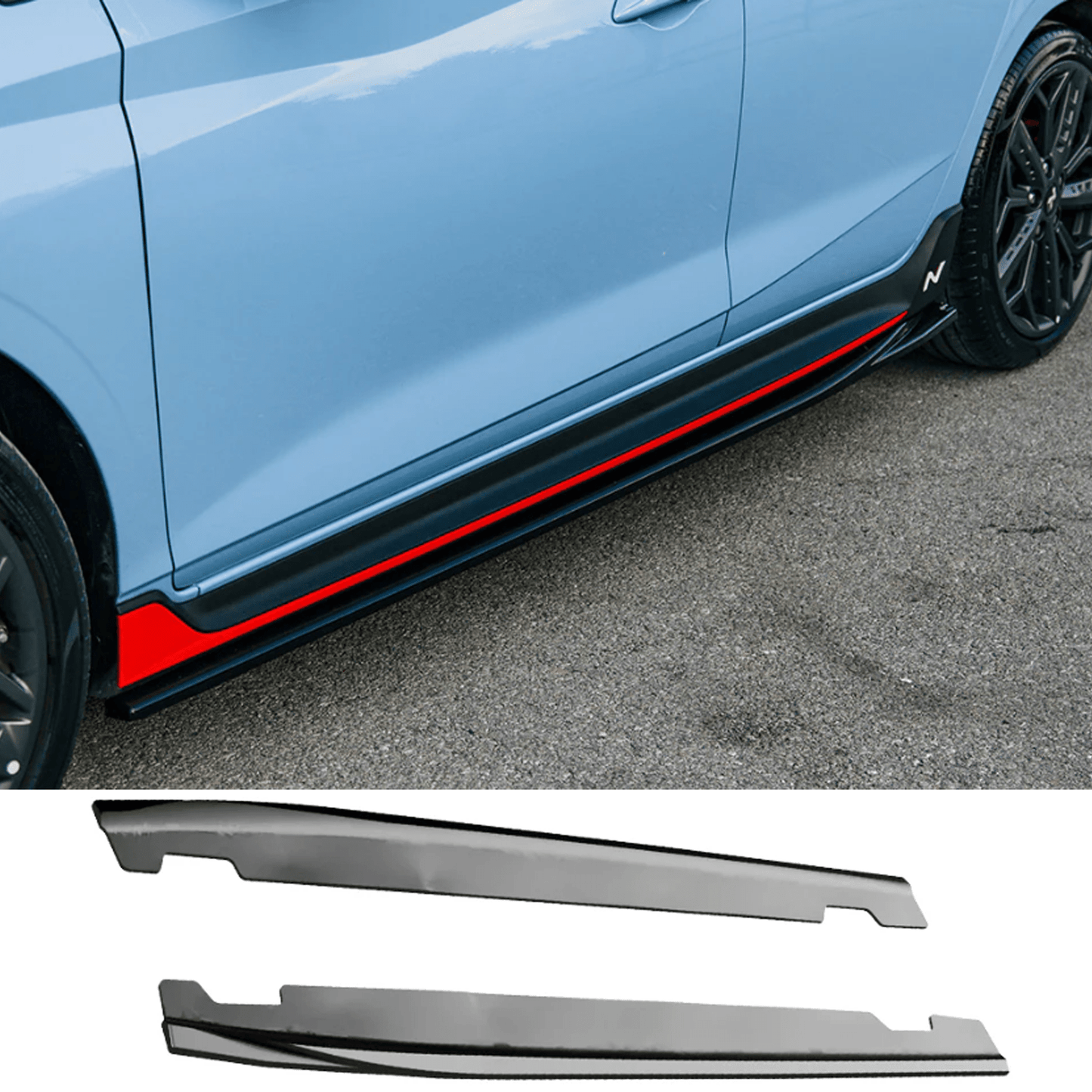Hyundai I20 N Mk3 2020+ Side Skirts In Gloss Black (2 Pcs) - TMC Motorsport