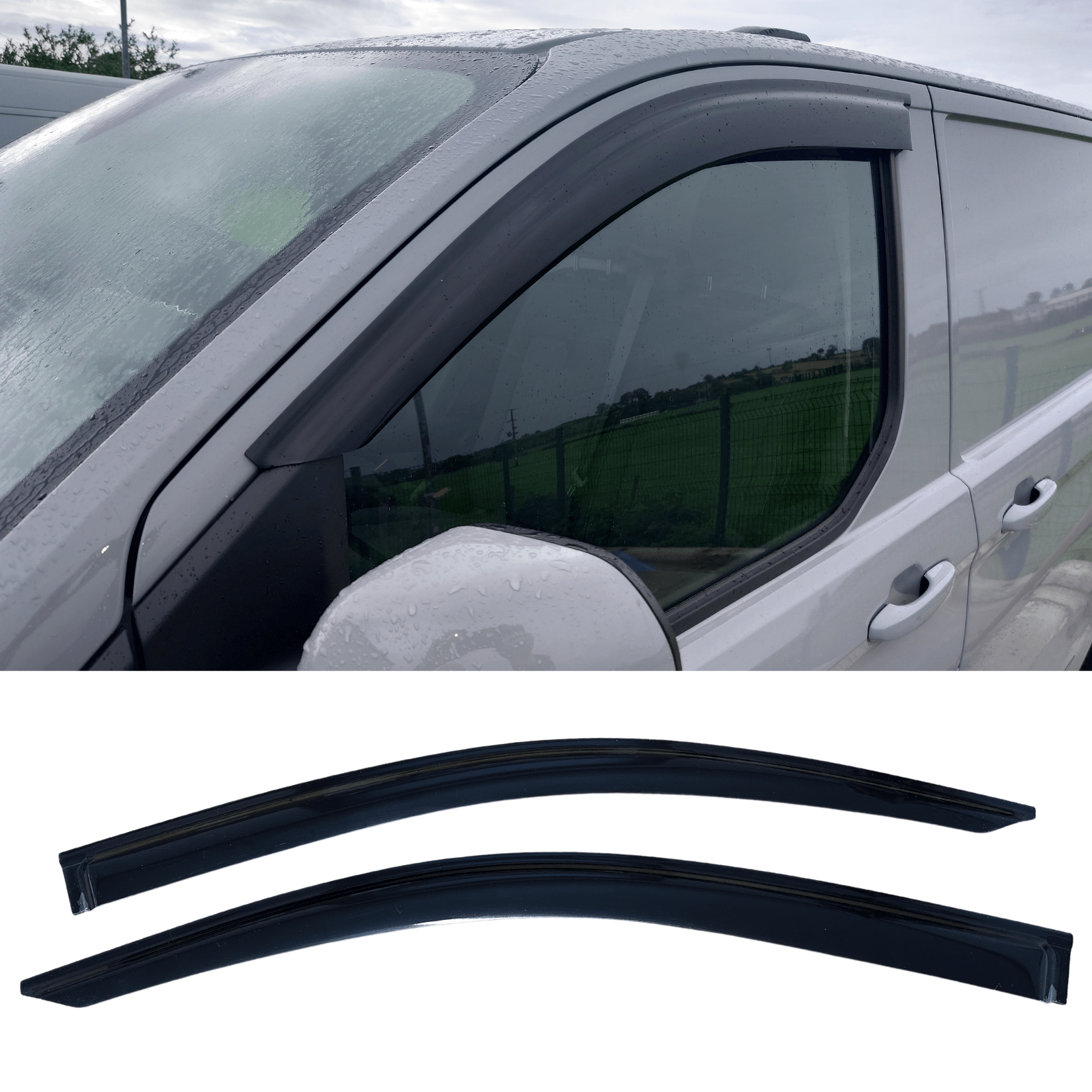 Ford Transit Custom 2023 On Stx Wind Deflectors “ External Fit - TMC Motorsport