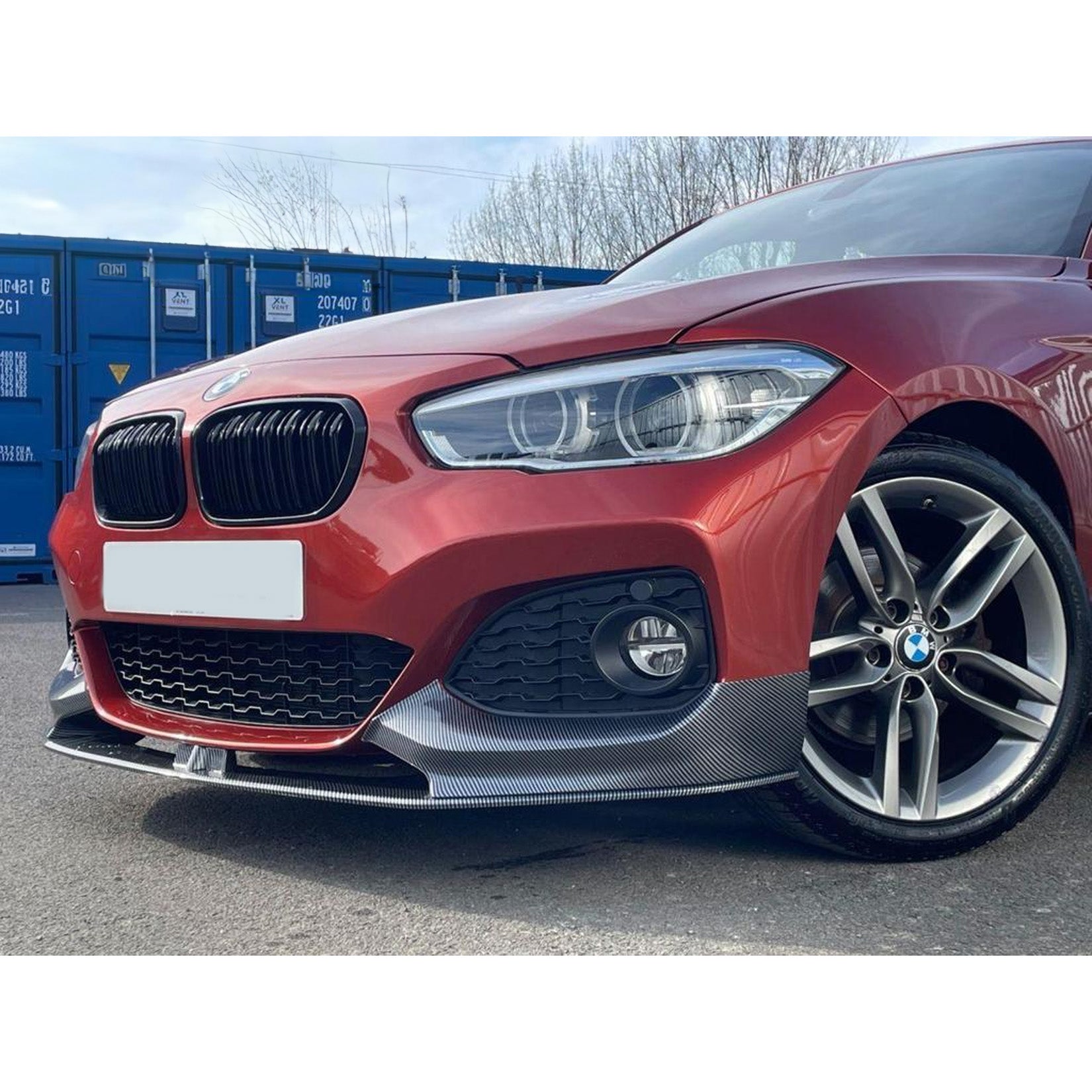 Bmw 1 Series F20 Lci - Front Splitter Lip M Sport In Carbon Look - TMC Motorsport