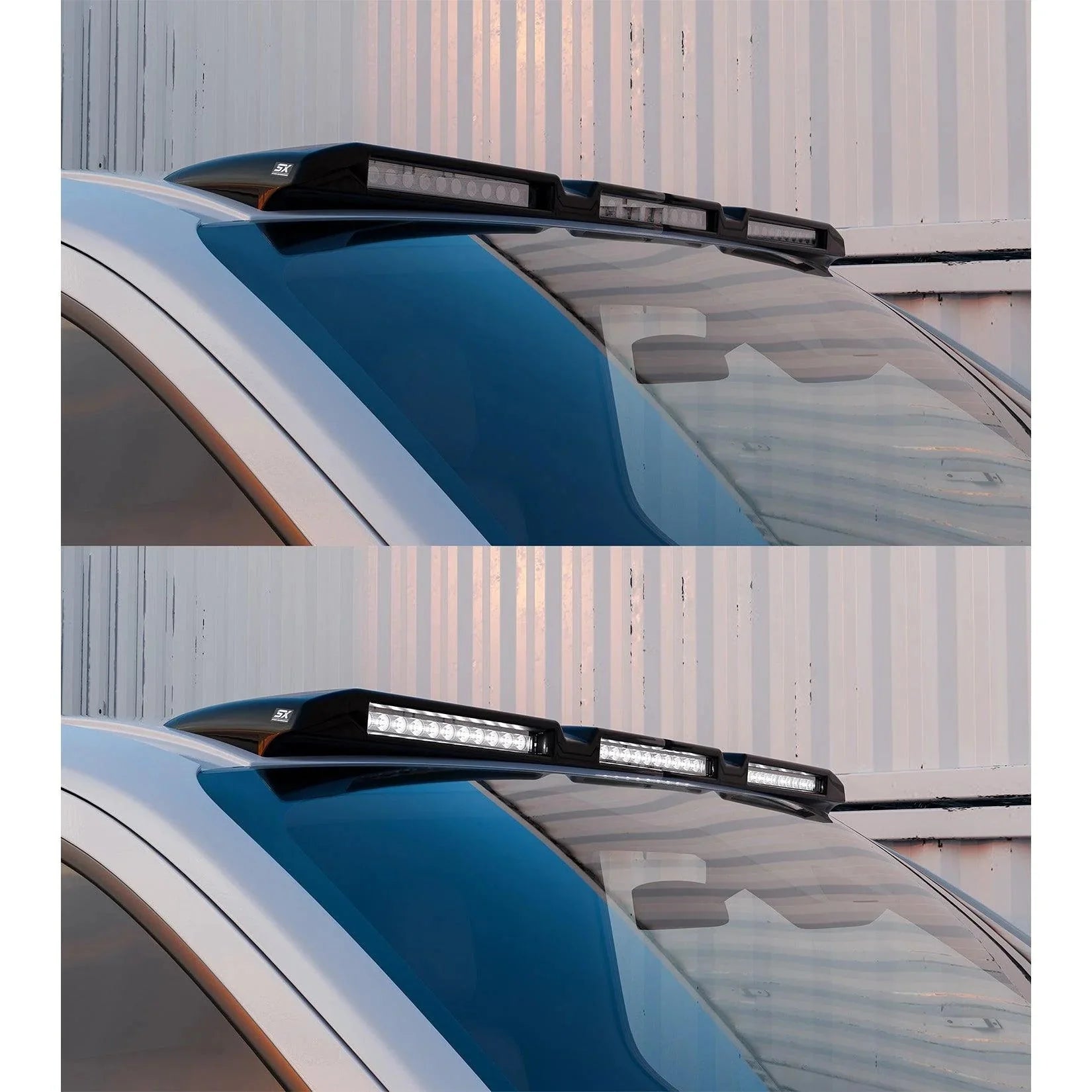 Volkswagen Transporter T7 2025 on Luminex Roof Light Pod With Amber Strobe Gloss Black - TMC Motorsport
