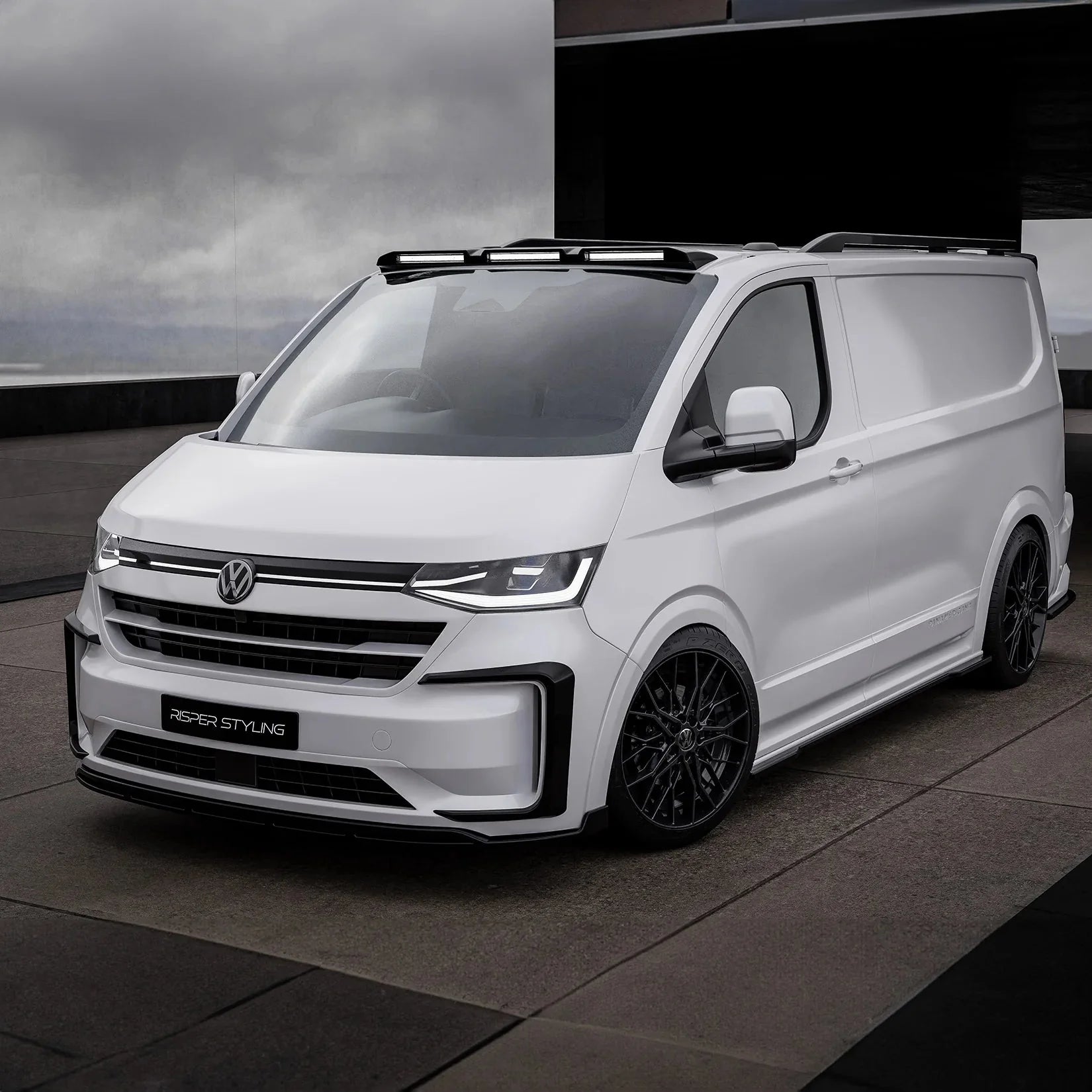 Volkswagen Transporter T7 2025 on Luminex Roof Light Pod With Amber Strobe Gloss Black - TMC Motorsport