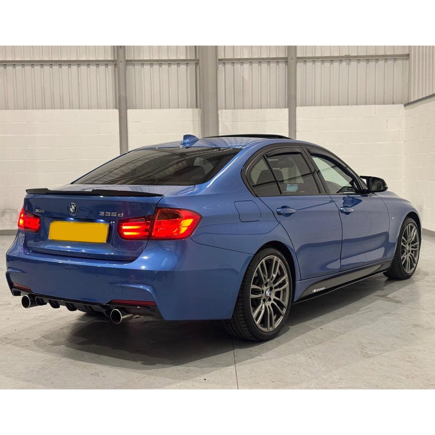 Bmw F30 F35 M Sport Single Tip Twin Exit Rear Diffuser In Gloss Black - TMC Motorsport