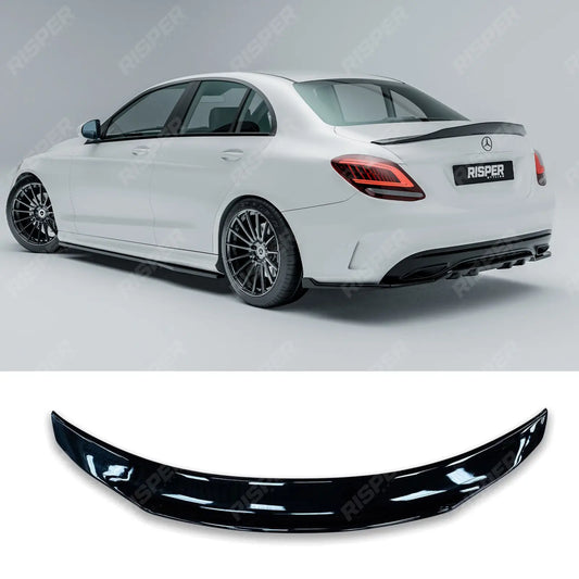 PSM Style Ducktail Spoiler In Gloss Black For Mercedes C-Class W205 2014-2019