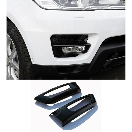Gloss Black Fog Light Lamp Covers For Range Rover Sport 2014-2017 L494