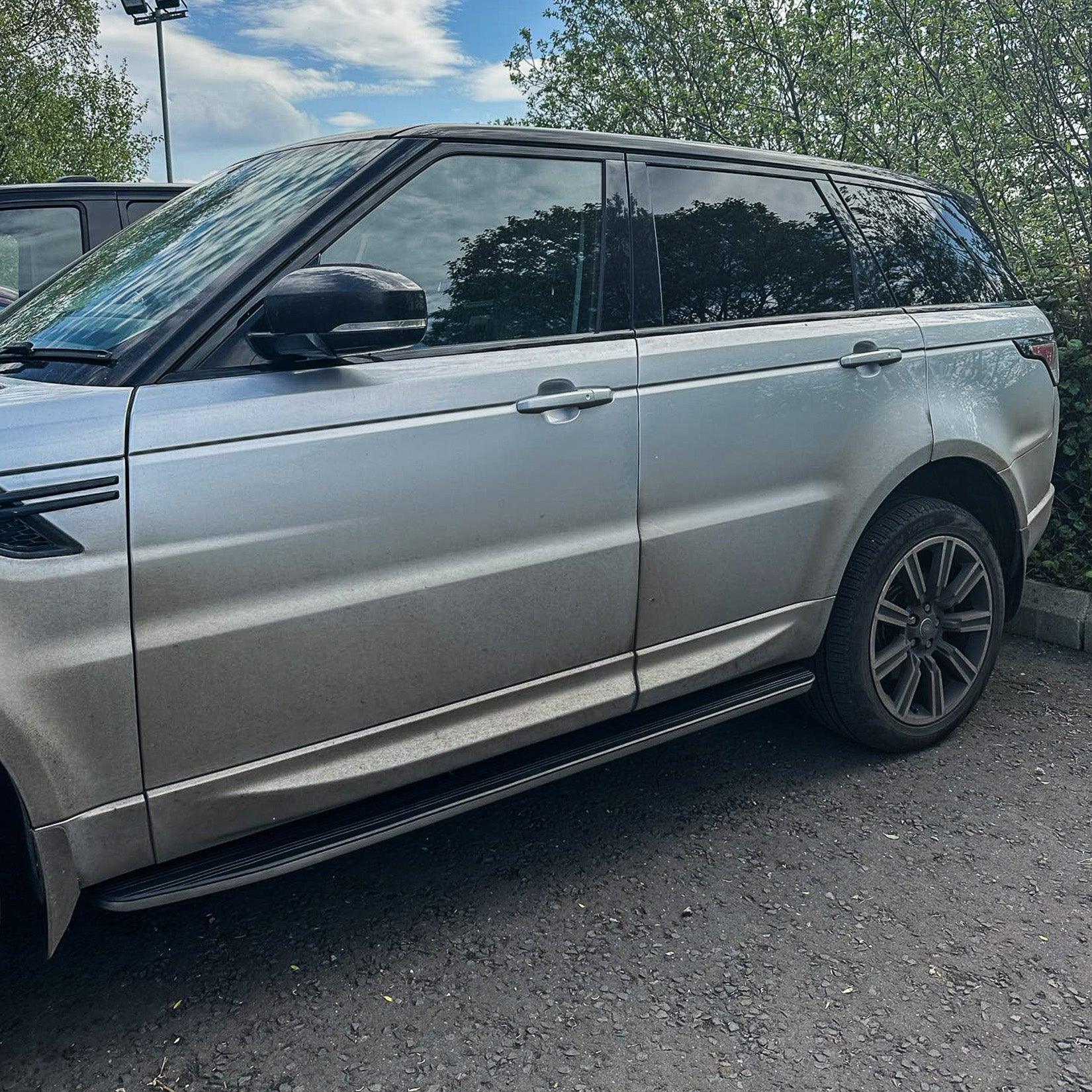 Range Rover Sport / Vogue / 2013 On Side Steps Running Boards Silver & Black - TMC Motorsport