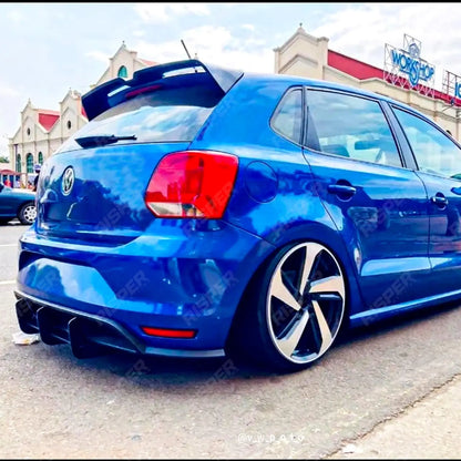 Rear Blade Style Diffuser in Gloss Black For Volkswagen Polo MK5 6C GTI 2014-2018