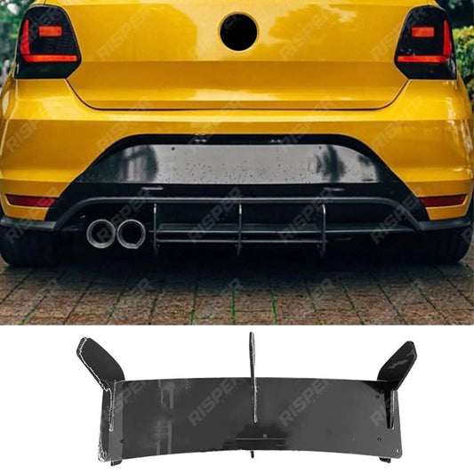 Rear Blade Style Diffuser in Gloss Black For Volkswagen Polo MK5 6C GTI 2014-2018