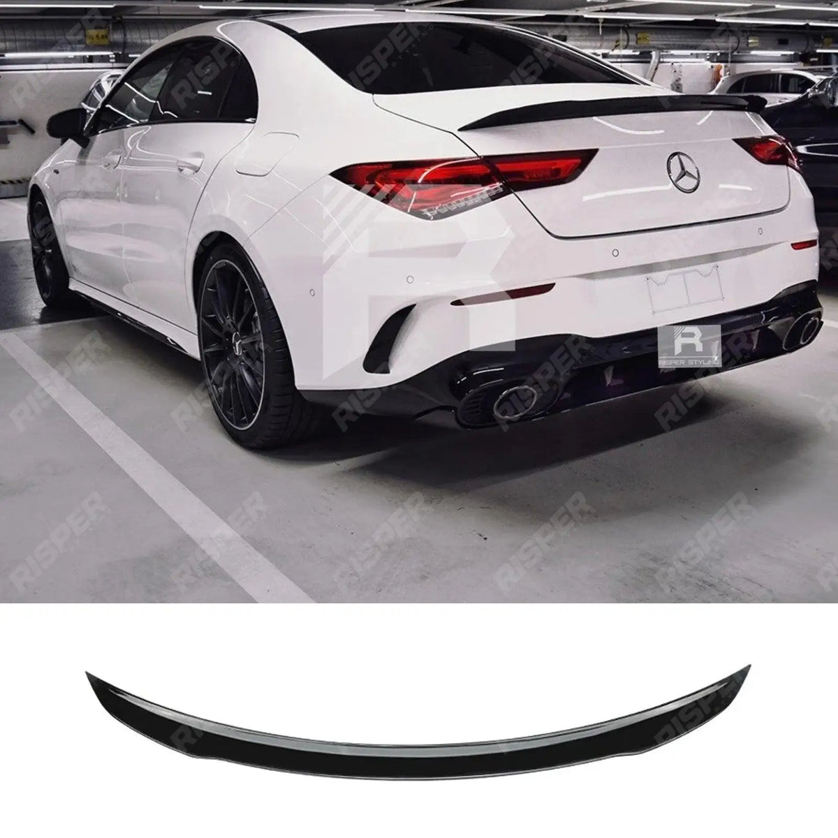 Rear Boot Spoiler In Gloss Black 'CLA45S AMG Style' For Mercedes CLA W118 2020+