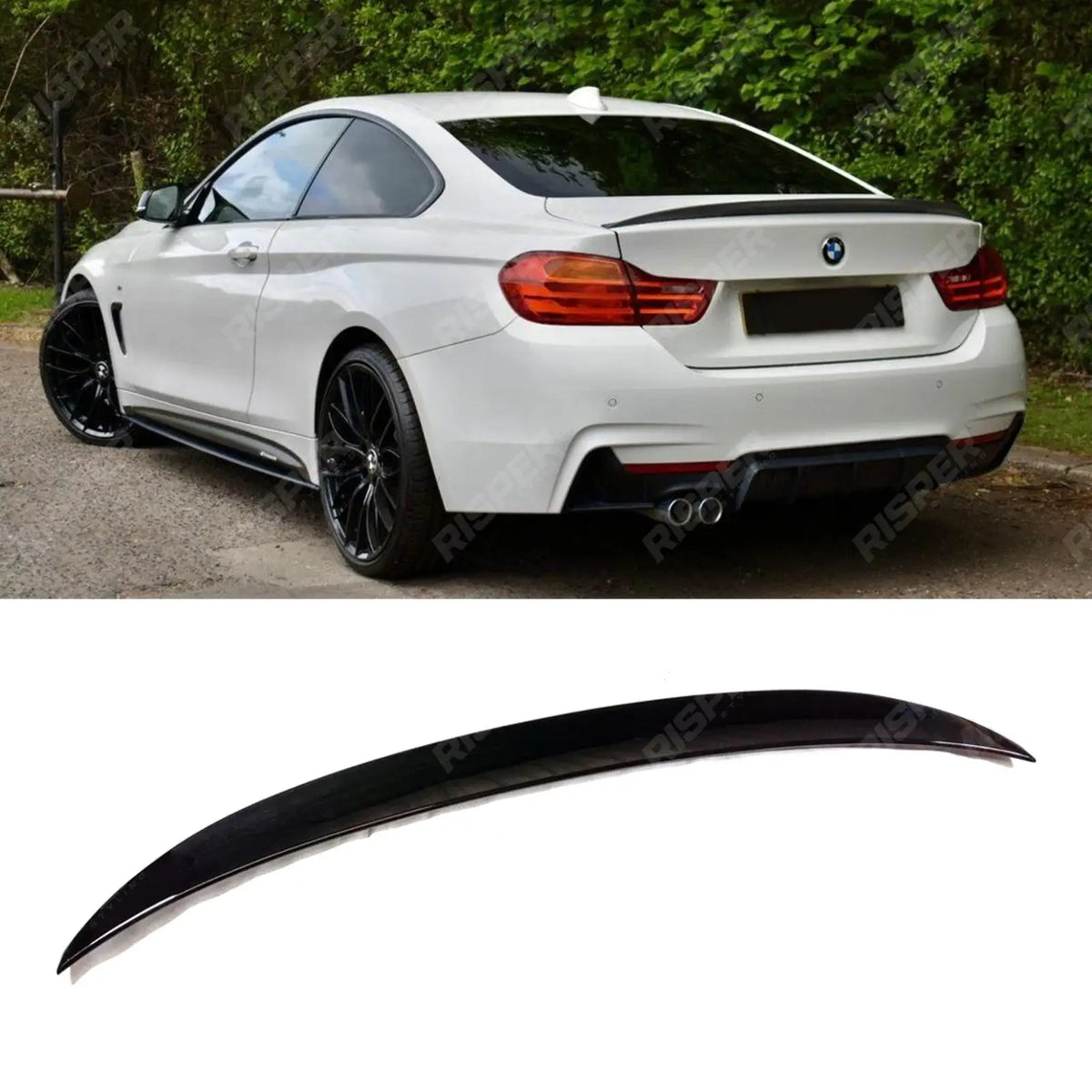 Rear Boot Spoiler In Gloss Black For BMW 4 Series F32 M4 F82