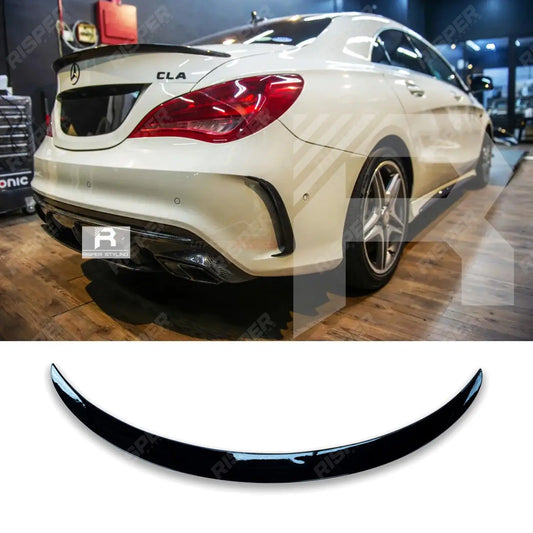 Rear Boot Spoiler In Gloss Black For Mercedes CLA W117 2013-2019