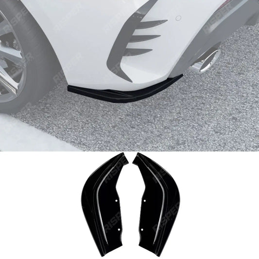 REAR BUMPER CORNER SPLITTERS IN GLOSS BLACK For BMW 1 SERIES F40 M SPORT 2019-2024