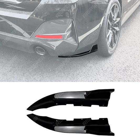 REAR BUMPER CORNER SPLITTERS IN GLOSS BLACK For BMW 4 SERIES GRAND COUPE G26 2020+