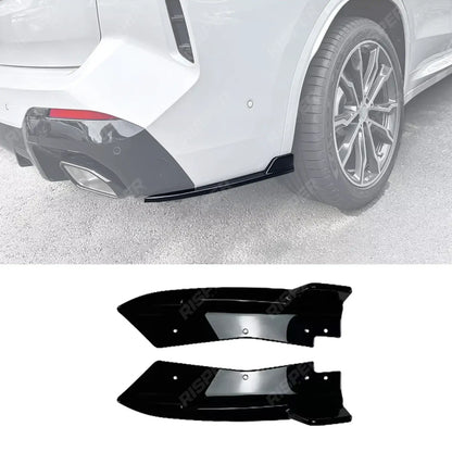 Rear Bumper Corner Splitters In Gloss Black For BMW X3 G01 LCI 2022+ - M-Sport